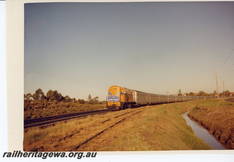 P15957
K class 208, in Westrail orange with blue and white stripe, on the 