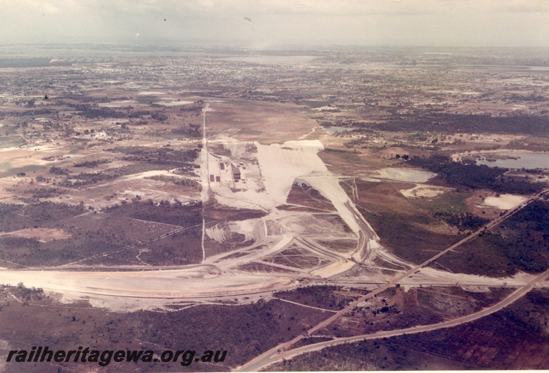 P16013
Standard gauge project, Kewdale marshalling yards under construction, aerial view
