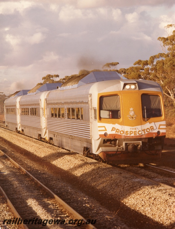 P16073
Three car Prospector set pictured in the Eastern Goldfields.
