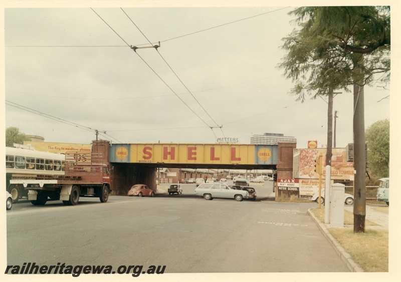 P16085
Subway, West Perth subway with overhead trolley bus wires evident and advertising 