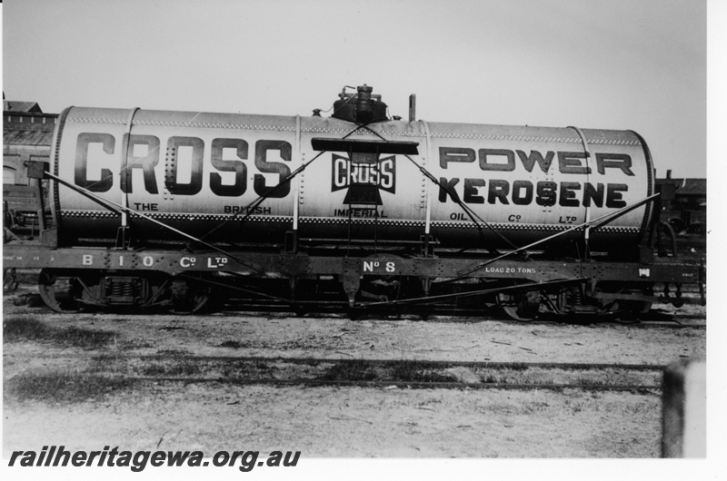 P16141
B.I.O. Co Ltd bogie tank wagon No. 8, later JD class, lettered for 
