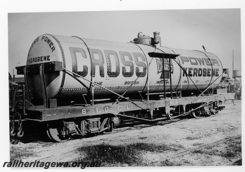 P16142
B.I.O. Co Ltd bogie tank wagon No. 8, later JD class, lettered for 