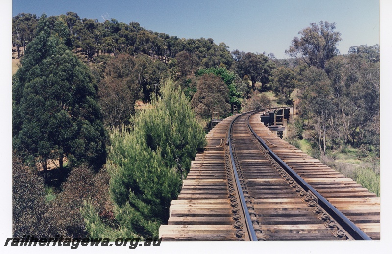 P16276
1 of 5. The rail bridge at Bridgetown. Note the safety areas along the sides.
