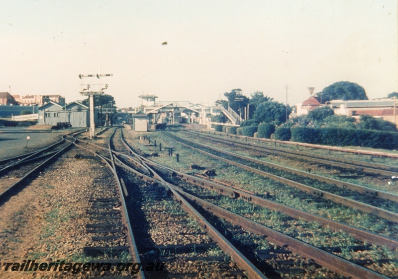 P16300
Subiaco Station and yard as seen from the western end. The semaphore signals relate to trains leaving the yard and goods loop,
