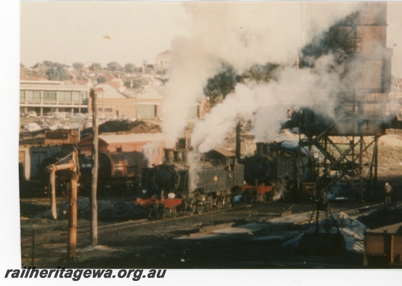 P16325
Tank locos, water column, water tank, coal wagons, East Perth, ER line
