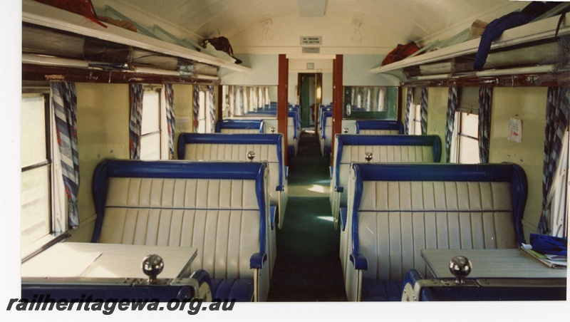 P16515
Interior of AYC class saloon carriage, inside view along the main aisle
