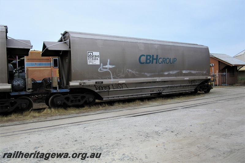 P16641
CBHS class 01040H grain hopper, on UGL loop, Rail Transport Museum, Bassendean, side view
