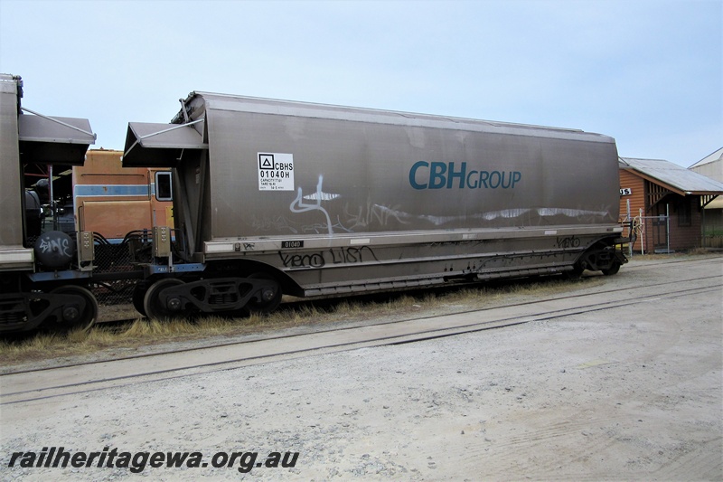 P16641
CBHS class 01040H grain hopper, on UGL loop, Rail Transport Museum, Bassendean, side view
