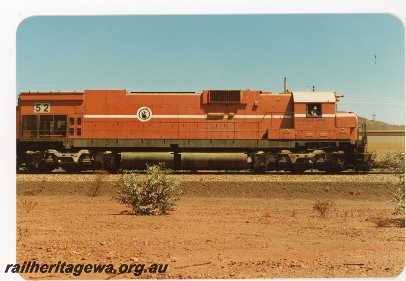 P16750
Mount Newman (MNM) C636 class 5452 side view of locomotive.
