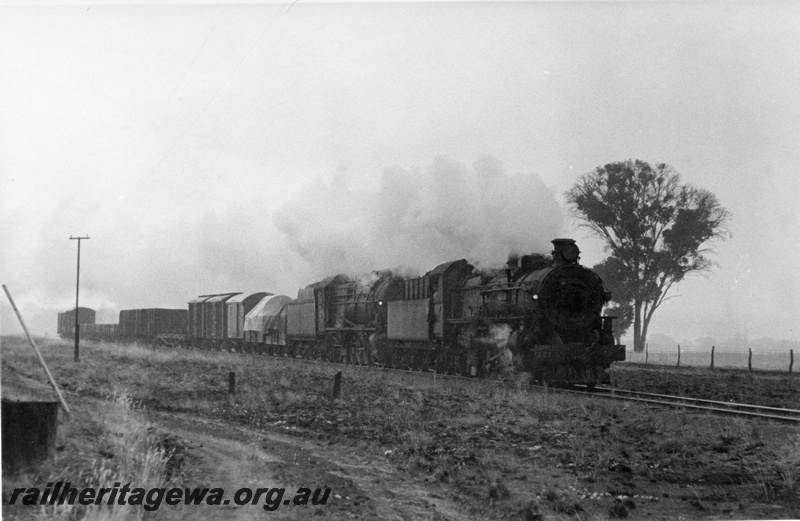 P17422
PMR class 727 and another steam loco, double heading, No 104 goods train, BN line
