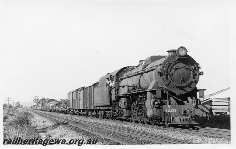 P17537
V class 1220, on No 24 goods train, near Millendon, ER line
