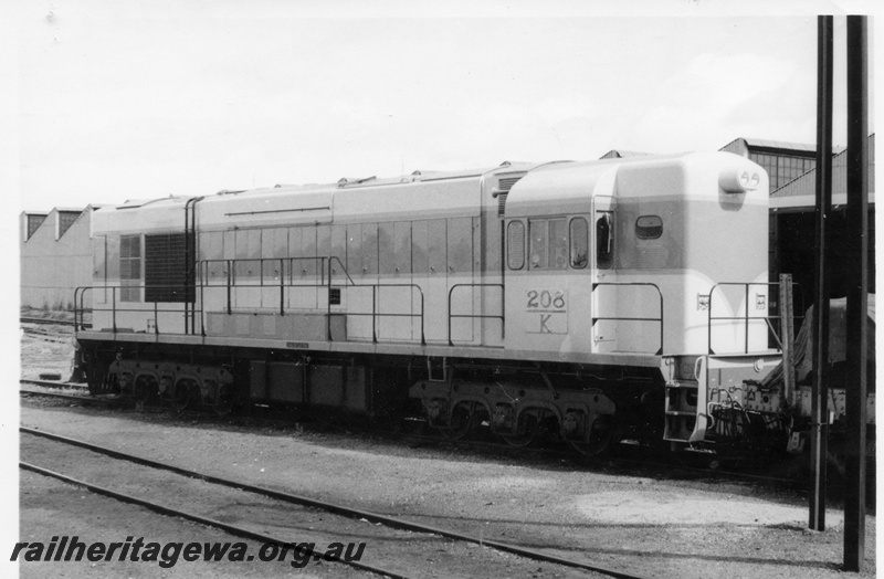 P17881
K class 208 standard gauge diesel locomotive at possibly Midland Workshops.
