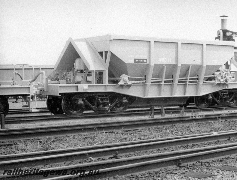 P17912
1 of 4 WMC class wagons, WMC class 11, end and side track level view
