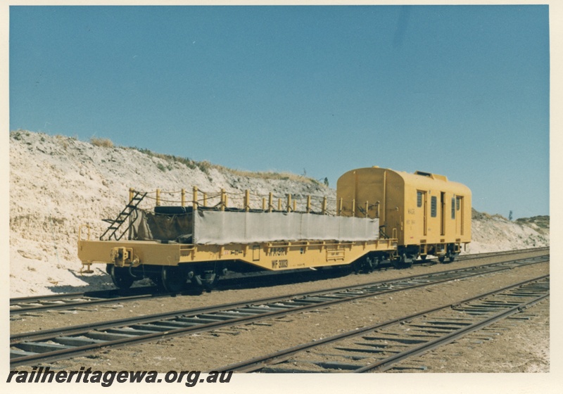 P17991
WF class 3003 inspection wagon, van, Leighton yard, ER line, end and side view
