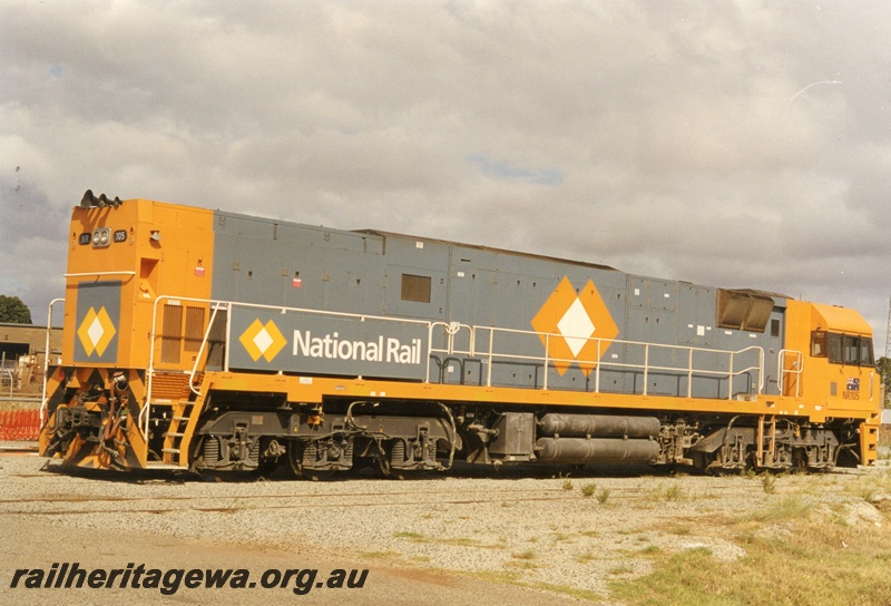 P18056
NR class 105, in NR livery, Goninan built, Kewdale, end and side view
