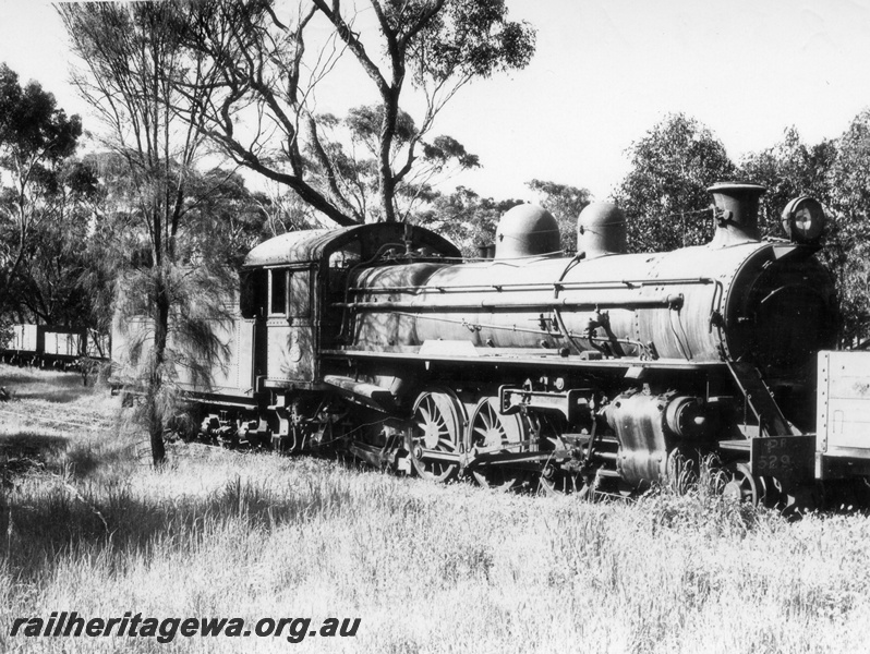 P18437
PR class 529, Narrogin loco depot, side and front view
