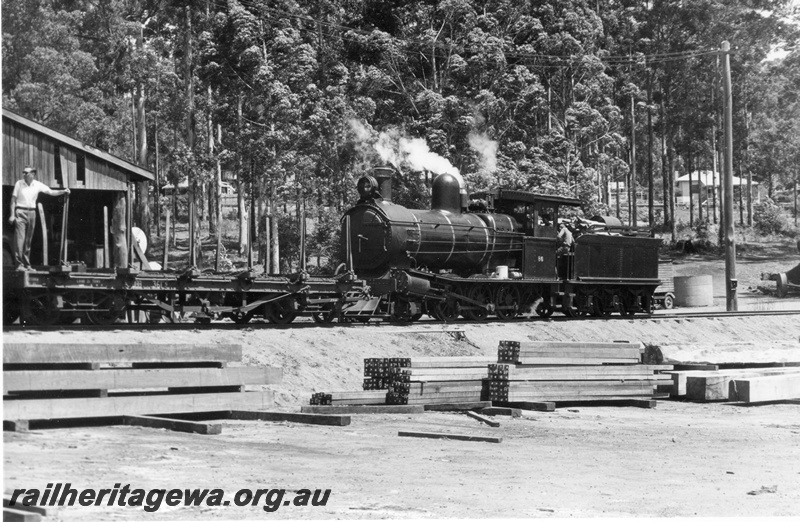 P18491
YX class 86, shunting timber wagon, Donnelly River Mill, front and side view
