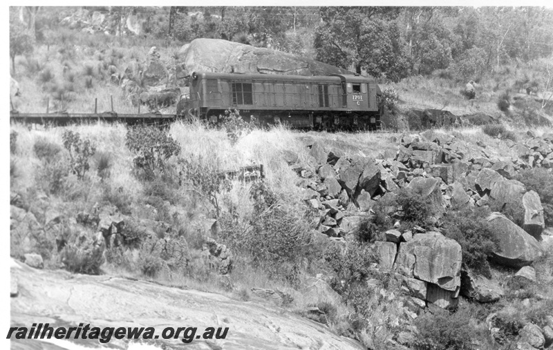 P18501
5 of 5 images of C class 1701 on reclamation train on old ER line, end and side view
