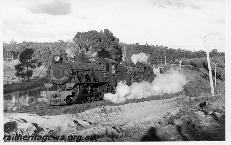 P18564
W class 927, W class 904, on No 346 goods train, near Newlands, PP line
