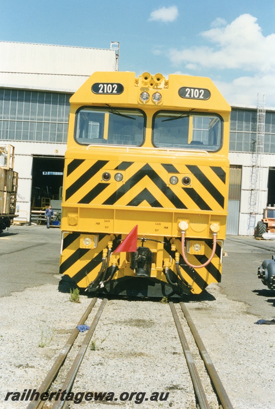 P18664
S class 2102 diesel locomotive pictured at the Forrestfield works of Clyde EMD undergoing tests prior to entering service.
