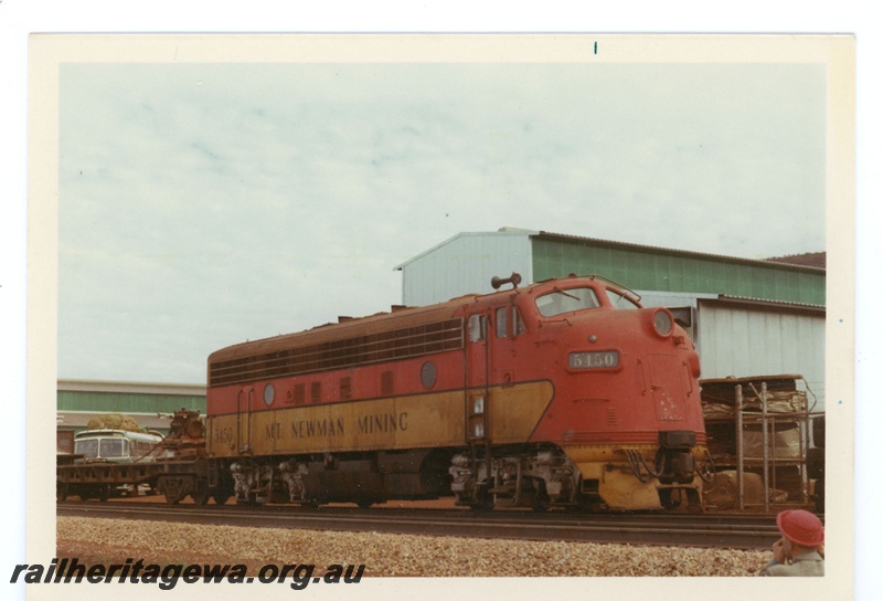 P18870
Mount Newman (MNM) F7A class 5450 on supply train at Newman. Formally owned Western Pacific Railroad (USA).
