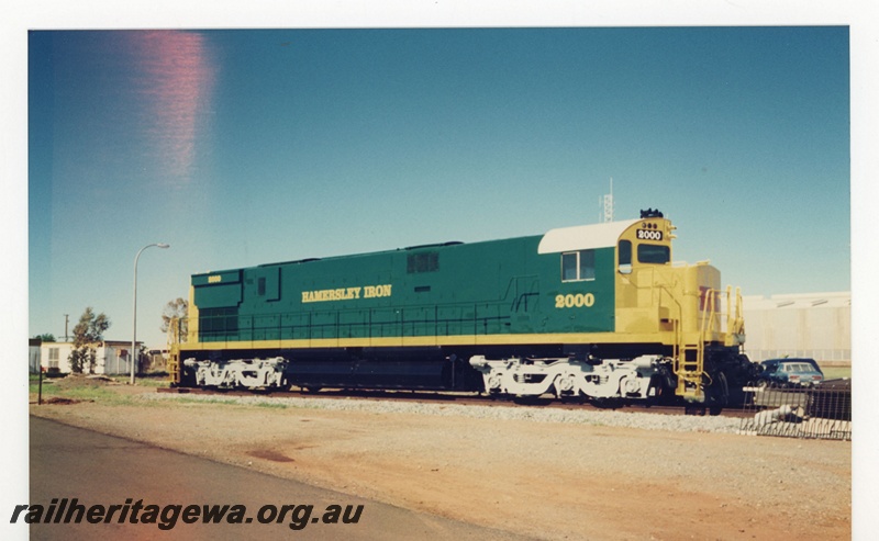 P19036
Hamersley Iron (HI) C628 class 2000 on static display 7 Mile Dampier.
