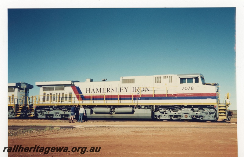 P19040
Hamersley Iron (HI) C44-9W class 7078 at 7 Mile Dampier.
