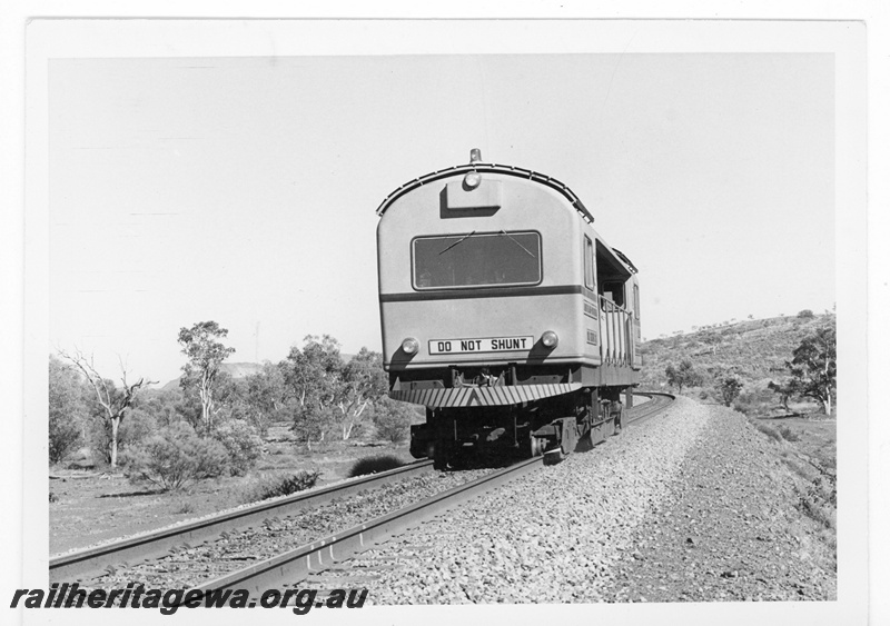 P19234
Mount Newman Mining (MNM) Speno Rail Grinder near Newman. 
