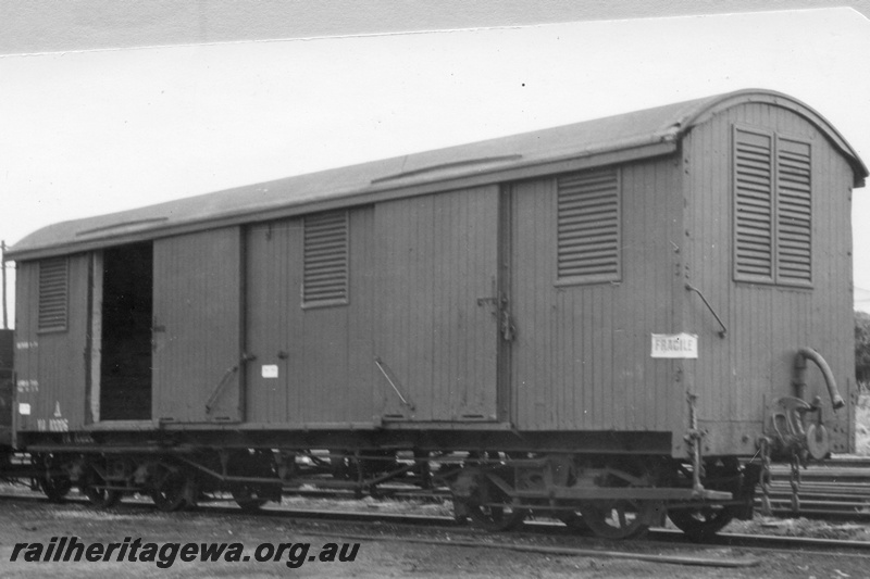 P19421
VA class bogie van, brown livery, side and end view
