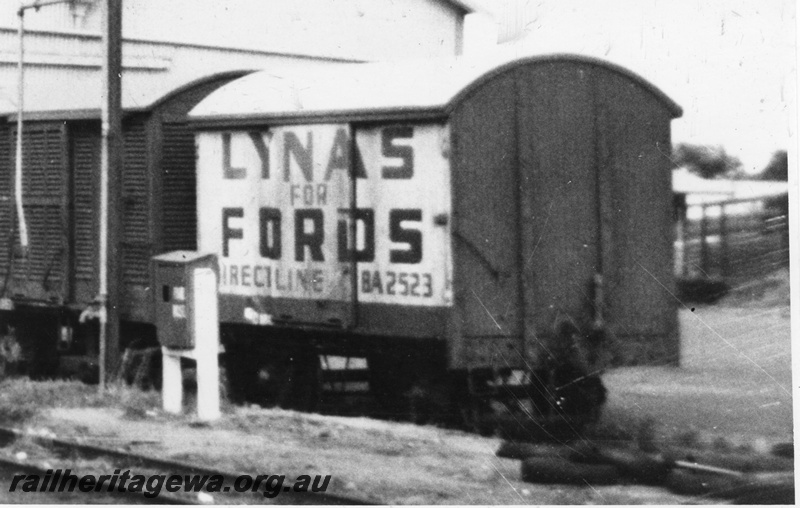 P19601
D class 5165 four wheel van with an advertisement for 