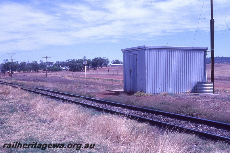 P19728
Shed, sign, track, Burges Siding, GSR line
