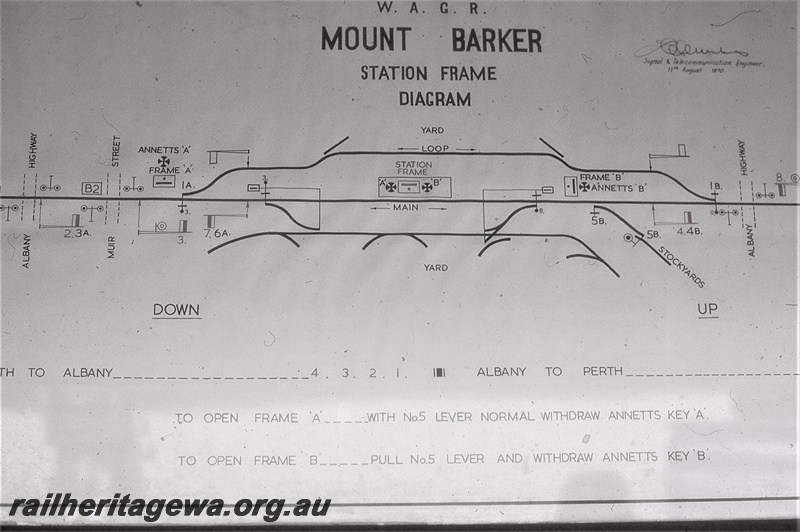 P19796
Station frame diagram, Mount Barker, GSR line, close up view
