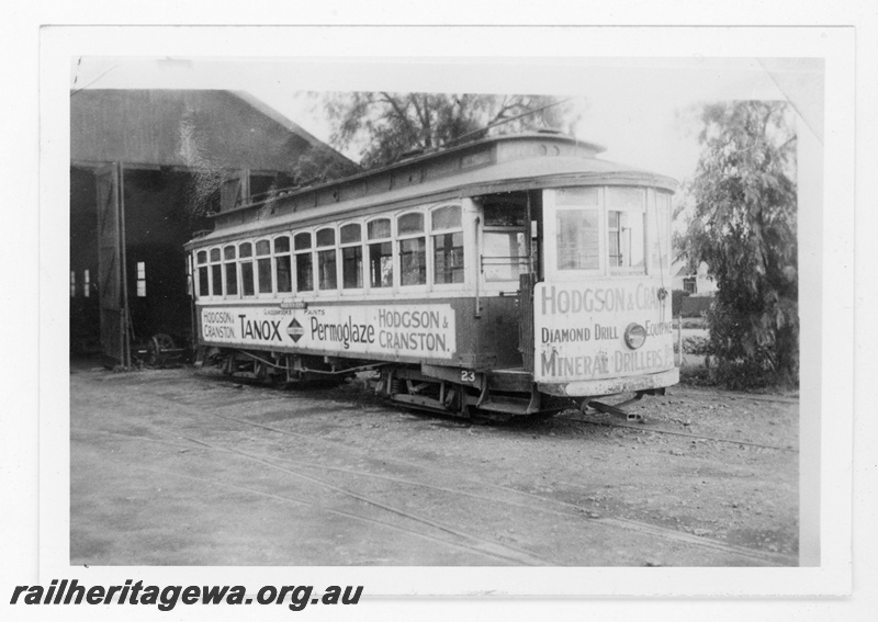 P19870
Kalgoorlie Tram 23 at depot 
