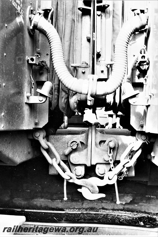 P19879
AH class passenger cars - close up of couplings
