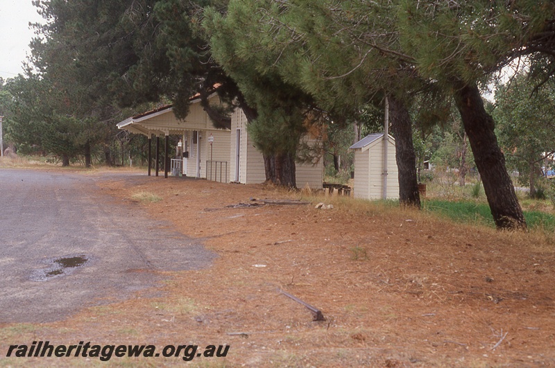 P19943
Station buildings, trees, no track, Margaret River, BB line
