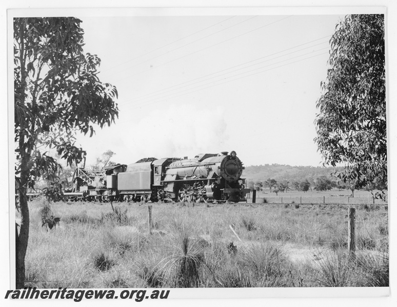 P20228
V class 1204 hauling goods train including breakdown crane. SW line
