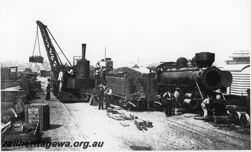 P20252
EC class - loco being dismantled at Midland Junction workshops.  
