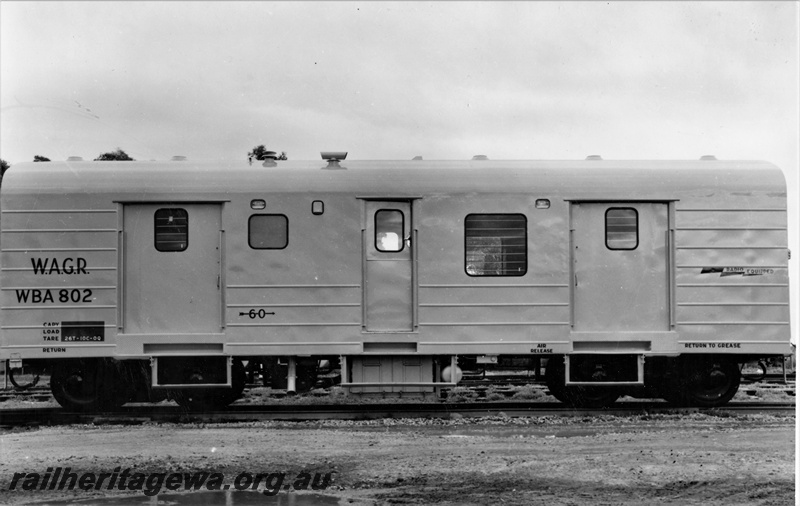 P20320
WBA class 802 standard gauge goods brake van, side view
