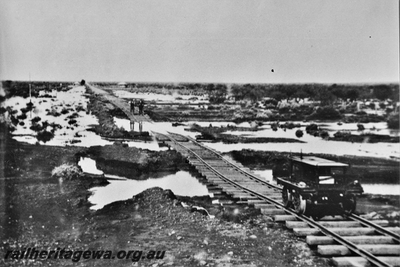 P20362
Washaways, trolley, workers, Munbinia, NR line, overview
