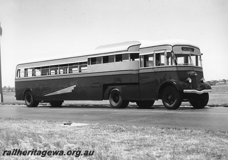 P20369
Semi-trailer road bus lettered on side 