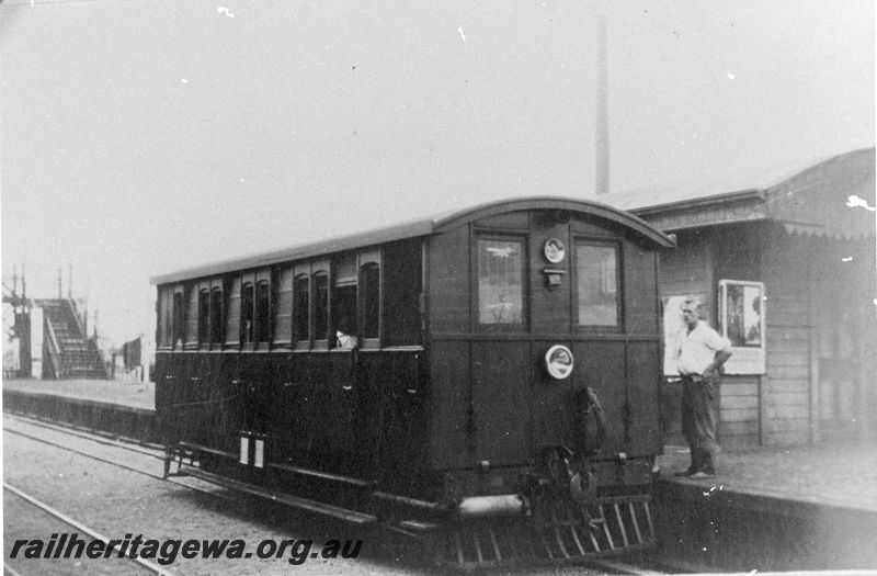 P20430
AO class rail coach  on trial to Pinjarra.  SWR line.
