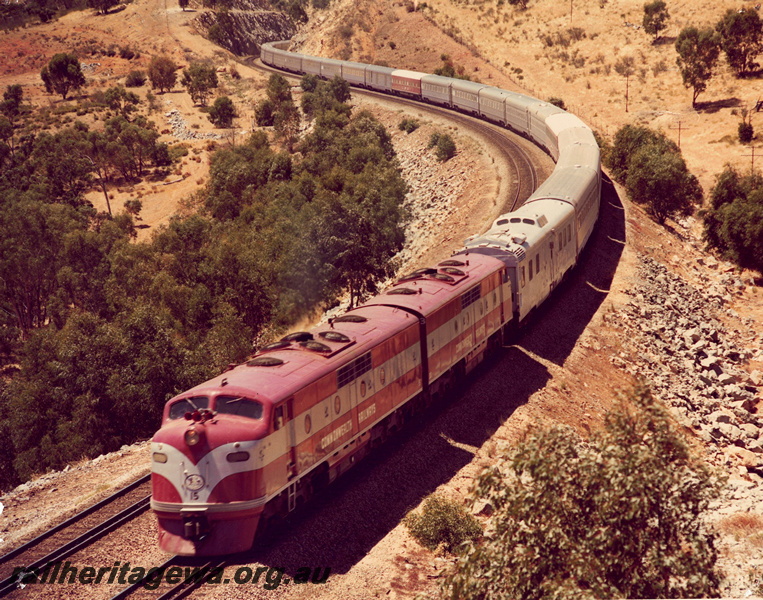 P20579
Commonwealth Railways GM Class 15 and GM Class 33, double heading Trans Australian passenger train
