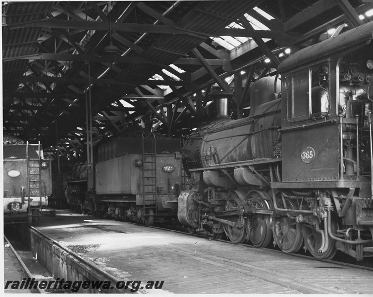 P20610
FS Class 365 and PMR Class 725 inside East Perth loco depot
