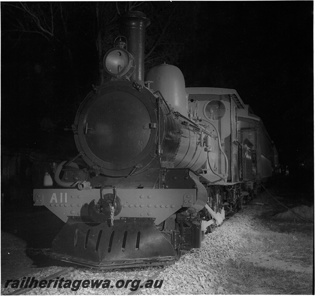 P20611
A Class 11 on display at Rail Transport Museum, Bassendean, night photo
