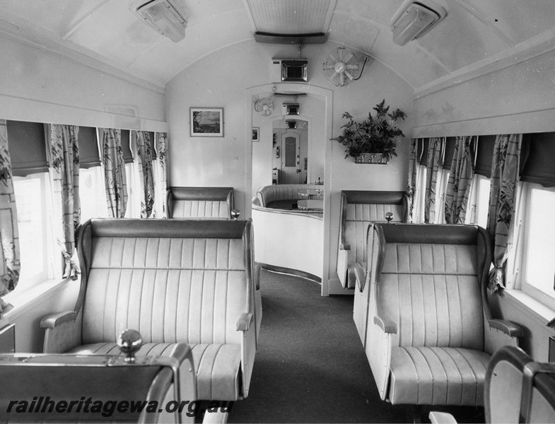 P20720
Carriage, AYL class 28 lounge Car, internal  view.   
