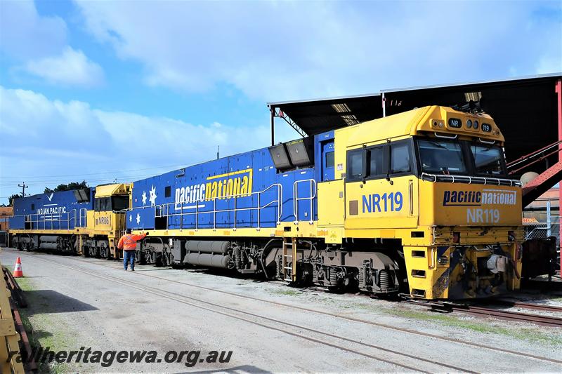 P21018
Pacific National NR class 119 heading NR class 86 which has  Indian Pacific 