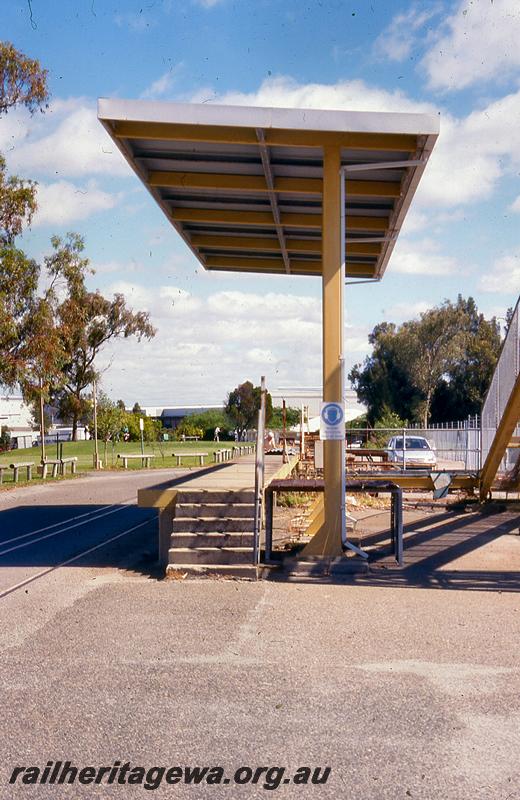 P21051
8 of 8 views of the loading facilities at the old Swan Brewery plant at Canning Vale, end on view of the right hand end of the loading platform
