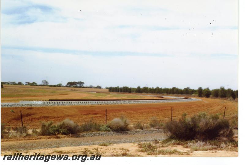 P21445
Formation and track under construction, for new branch to Karara for Gindalbie Mining, north of Tilley, EM line
