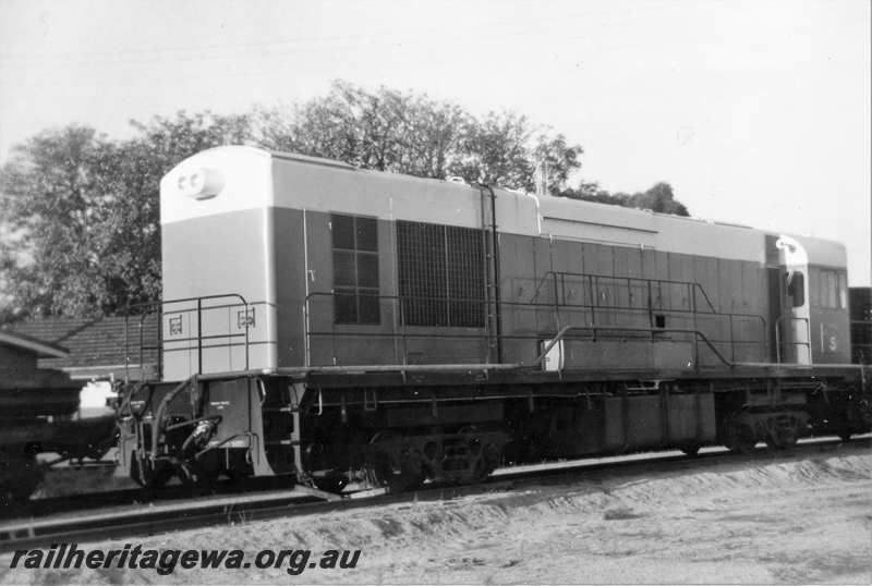 P21675
Goldsworthy Mining Limited diesel loco no 5, end and side view
