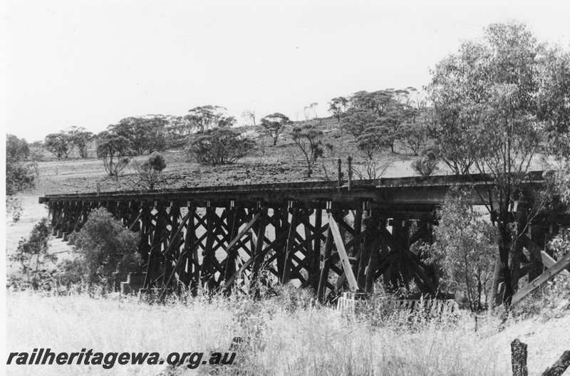 P21702
Wooden trestle bridge, west of Ringa, CM line
